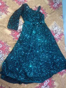 Sparkling Emerald Green Sequin Gown