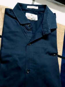 Classic Navy Blue Button-Up Shirt