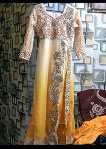 Elegant Embroidered Kurta with dupata and pajami