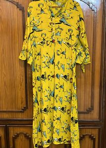 Yellow Printed Dress