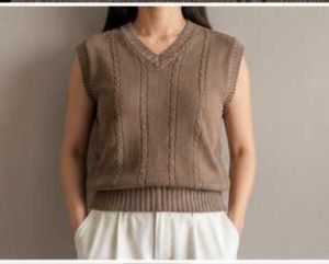 Cozy Cable Knit V-Neck Vest