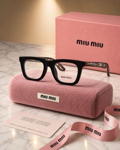 Miu- Miu Black Rectangular Eyeglasses