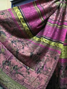 Floral Print Ethnic Shawl