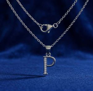 "P" Initial Pendant of 925 silver