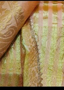 Elegant Golden Cotton Silk Saree