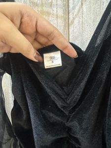 Elegant Black Velvet Dress
