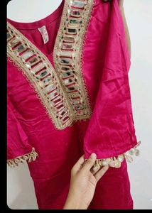 Elegant Mirror Work Kurta