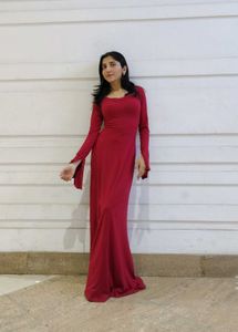 Elegant Red Maxi Dress