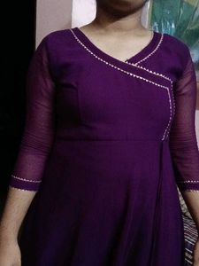 Beautiful Purple Anarkali Kurta