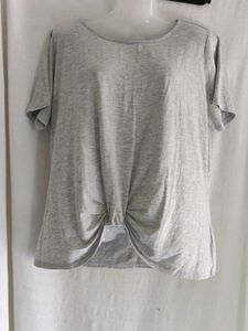 Gray Knot Front T-Shirt
