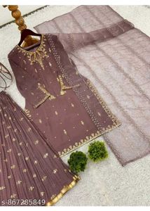 Embellished Kurta Set with Dupatta