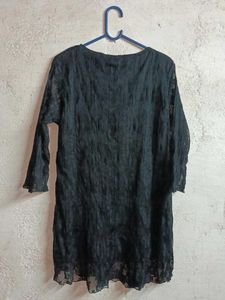 NEW Ladies  Lace Dress Mini Layered Black