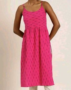 Hot Pink Printed Summer Kurta