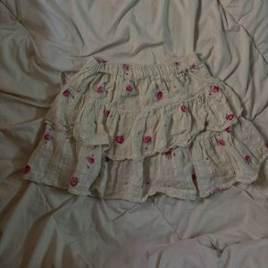 coquette ruffled miniskirt