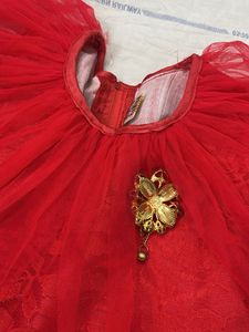 kids Beautiful Red Party Gown