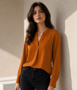 Orange Fitted Top