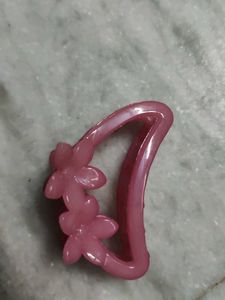 Cute Pink Floral Hair Clip