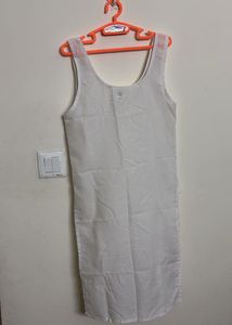 JANASYA White &amp; Grey Kurta(without pants)| Size XS
