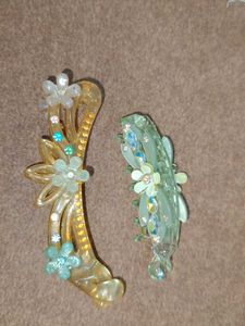 Sparkling Flower Hair Claw Clips (Set of 2)