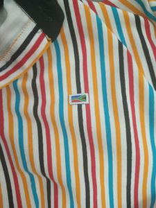 Striped Short Sleeve Shirt Size(XL)