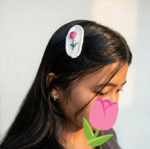 Handmade Crochet Flower Hair Clips Set
