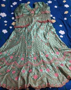 Pakistani Embroidery Gown XL Size 3pc