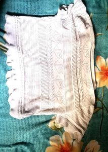 🎂 Chic White Button-Up used as jacket or top