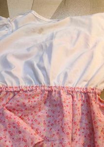 Pink Floral y2k  Babydoll Dress / to