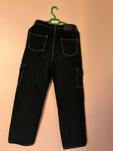 Black Cargo Jeans