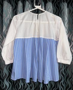 Chic Striped Panel Top