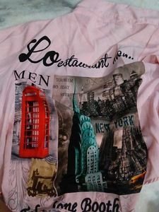 Pink London Print Shirt