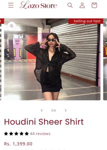 Sparkly Sheer Button-Up Shirt