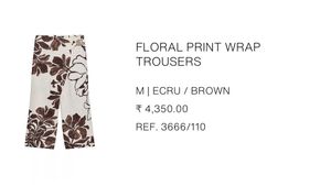 Zara New Floral trousers