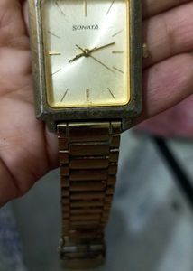 Used Sonata Rectangle Analog Watch