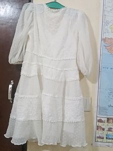 White Top With Thread Work