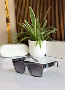 Philip Plein Stylish Black Sunglasses with Yellow