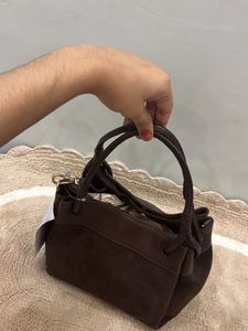 Brown Suede Handbag