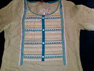 Olive Colour Casual New Kurta