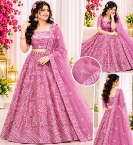 Stunning Pink Embroidered Lehenga Choli