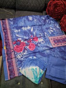Beautiful Blue Floral Kurta Set