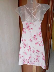 Floral Lace Trim Nightgown