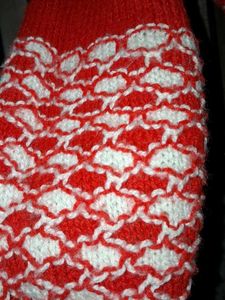 Red &amp; White Cropped Sweater