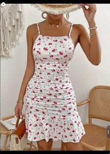 Floral Ruched Mini Dress