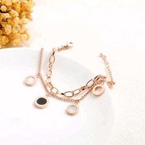 Roman Anti-tarnish rose gold charm bracelet