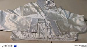 Shiny shirt like half top