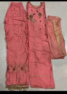 Embroidered Pink Kurta