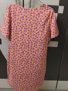 Cute Ditsy Orange One Piece Dress For You!
