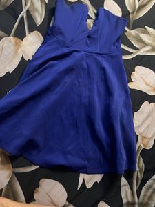 Vibrant Blue Strapless Mini Dress