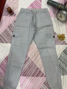 Gray Cargo Joggers