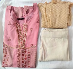 Light Pink Kurta With Dupatta